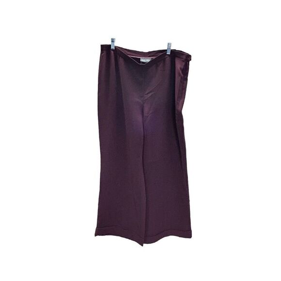 New York Company Size 18W Burgandy NWT Wide Cuffed Dress Pants - Picture 1 of 6